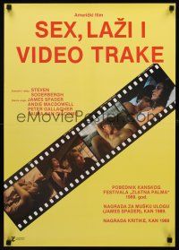 9h596 SEX, LIES, & VIDEOTAPE Yugoslavian '89 James Spader, Andie MacDowell, Steven Soderbergh!