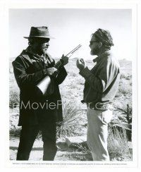 9j050 BALLAD OF CABLE HOGUE candid 8x10 still '70 director Sam Peckinpah talks to Jason Robards!