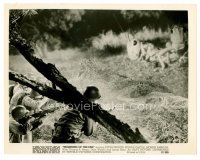 9j057 BEGINNING OF THE END 8x10 still '57 cool special FX image of soldiers & giant grasshopper!