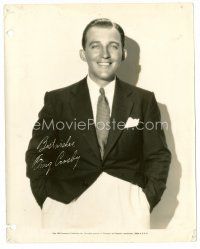 9j066 BING CROSBY 8x10 still '33 happy smiling portrait with hands in pockets!