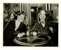 9j078 BLOTTO 8x10 still '30 drunk Oliver Hardy laughs at Stan Laurel wearing lampshade!
