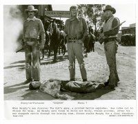 9j120 CHISUM 8x9.25 still '70 John Wayne & Ben Johnson stand over dead man!
