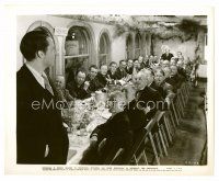9j125 CITIZEN KANE 8x10 still '41 Orson Welles & Everett Sloan at dinner for newspaper employees!