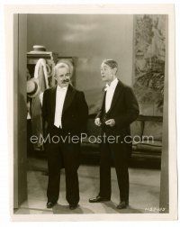 9j245 FOOLS FOR LUCK 8x10 key book still '28 man in tux stares at Chester Conklin's odd appearance!