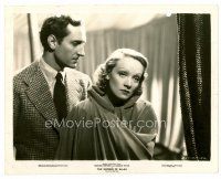 9j267 GARDEN OF ALLAH 8x10 still '36 Basil Rathbone stares at pretty caped Marlene Dietrich!