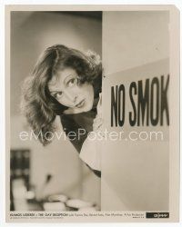 9j270 GAY DECEPTION 8x10 still '35 pretty Frances Dee looking out from behind No Smoking sign!