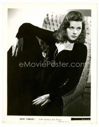 9j272 GENE TIERNEY 8x10 still '40s wonderful close up of the beauty seated in chair!