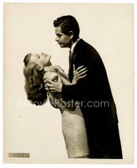 9j277 GILDA 8x10 still '46 best c/u of Glenn Ford about to kiss sexy Rita Hayworth!
