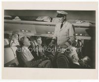 9j325 HIGH & THE MIGHTY 8x10 still '54 directed by William Wellman, John Wayne talks to passengers!