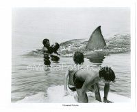9j367 JAWS 8x10 still '75 man tries to save shark victim as two children watch!