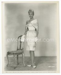 9j414 LESLIE PARRISH 8x10.25 still '63 full-length modeling cool dress from For Love or Money!