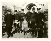 9j421 LITTLE COLONEL candid 8x10 still '35 Shirley Temple meeting the officers of Japanese warship!