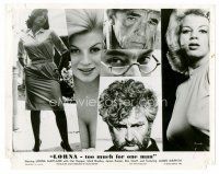 9j427 LORNA 8x10 still '64 Russ Meyer, montage of images of cast members, too much for one woman!