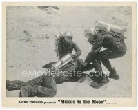 9j462 MISSILE TO THE MOON 8x10 still '59 two astronauts help their fallen comrade!