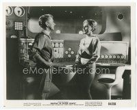 9j479 MUTINY IN OUTER SPACE 8x10 still '64 William Leslie romances Dolores Faith at controls!