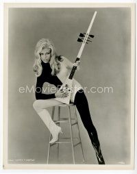 9j485 NANCY SINATRA 8x10.25 still '68 wonderful seated portrait in great outfit from Speedway!