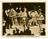 9j598 SCHMELING-LOUIS 8x10 still '36 Max is declared the champ as Joe is helped in his corner!