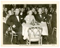 9j690 TOO HOT TO HANDLE 8x10 still '38 Clark Gable, Myrna Loy & Walter Pidgeon at fancy dinner!
