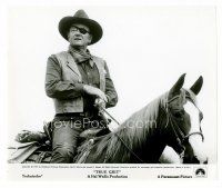 9j700 TRUE GRIT 8x9.75 still '69 close up of John Wayne as Rooster Cogburn on horseback!