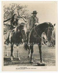 9j703 TWO RODE TOGETHER 8x10 still '61 John Ford, Richard Widmark with Native American on horses!