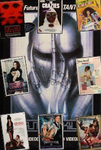 9k043 LOT OF 22 FORMERLY FOLDED VIDEO ONE-SHEETS '73 - '91 Futurekill, Drugstore Cowboy & more!