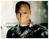 9k066 ED HARRIS signed color 8x10 REPRO still '03 head & shoulders c/u in camoflauge from The Rock!