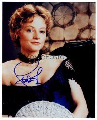 9k074 JODIE FOSTER signed color 8x10 REPRO still '02 great portrait in costume from Maverick!