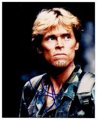 9k103 WILLEM DAFOE signed color 8x10 REPRO still '02 portrait wearing camo from Clear & Present Danger!