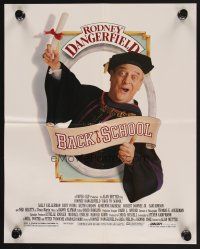 9k045 LOT OF 4 BACK TO SCHOOL MINI POSTERS '86 Rodney Dangerfield goes to college with his son!