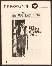 9k262 CAHILL pressbook '73 George Kennedy, classic United States Marshall big John Wayne!