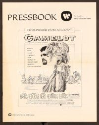 9k263 CAMELOT pressbook R73 Richard Harris as King Arthur, Vanessa Redgrave as Guenevere!