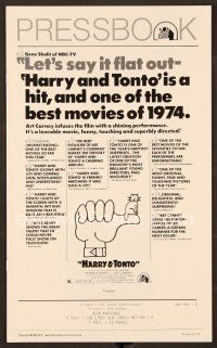9k296 HARRY & TONTO pressbook '74 Paul Mazursky, Art Carney, Ellen Burstyn, Larry Hagman