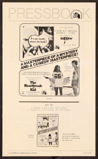 9k298 HEARTBREAK KID/SLEUTH pressbook '72 a masterpiece of mystery & comedy!