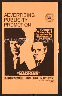 9k310 MADIGAN pressbook '68 Richard Widmark, Henry Fonda, Don Siegel