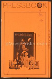 9k320 MYRA BRECKINRIDGE pressbook '70 John Huston, Mae West & sexy Raquel Welch in patriotic outfit!