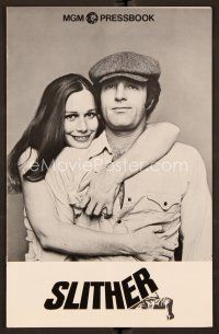 9k342 SLITHER pressbook '73 Sally Kellerman hugging James Caan, together at last!