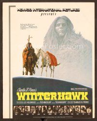 9k364 WINTERHAWK pressbook '75 Leif Erickson, Charles B. Pierce, art by Ralph McQuarrie!