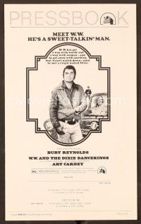9k360 W.W. & THE DIXIE DANCEKINGS pressbook '75 Burt Reynolds as '50s country hoodlum!