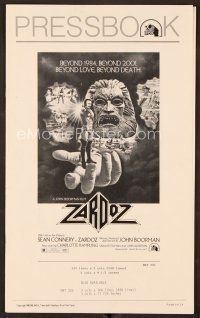 9k370 ZARDOZ pressbook '74 Sean Connery has seen the future and it doesn't work!