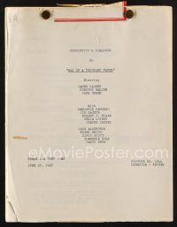 9k229 MAN OF A THOUSAND FACES continuity & dialogue script '57 screenplay by Campbell, Goff,Roberts