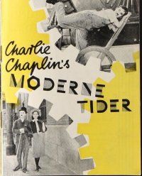 9k185 MODERN TIMES Danish program R50s wonderful different images of Charlie Chaplin!