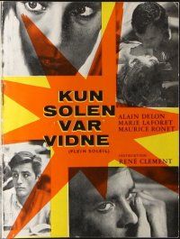 9k193 PURPLE NOON Danish program '60 Rene Clement's Plein soleil, Alain Delon, Marie Laforet!