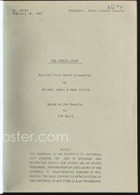 9k246 TRUEST SPORT revised first draft script February 16, 1982, screenplay by Grais & Victor!
