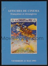 9m369 AFFICHES DE CINEMA 05/21/93 auction catalog '93 lots of wonderful French poster images!