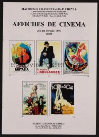 9m406 AFFICHES DE CINEMA 05/18/95 auction catalog '95 Marx Bros, Lon Chaney, Lola!