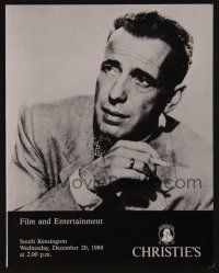 9m318 CHRISTIE'S FILM & ENTERTAINMENT 12/20/89 auction catalog '89 Humphrey Bogart!