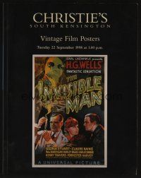 9m463 CHRISTIE'S VINTAGE FILM POSTERS 09/22/98 auction catalog '98