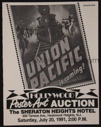 9m334 HOLLYWOOD POSTER ART AUCTION 07/20/91 auction catalog '91