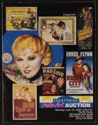 9m371 HOLLYWOOD POSTER ART AUCTION 06/12/93 auction catalog '93 Sherlock Holmes, Snow White & more