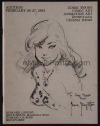 9m382 COMIC BOOKS COMIC ART ANIMATION ART DISNEYANA CINEMA ITEMS 02/26/94 auction catalog '94